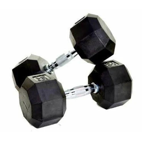 Rubber Hex Dumbbells Pair 10kg X81806