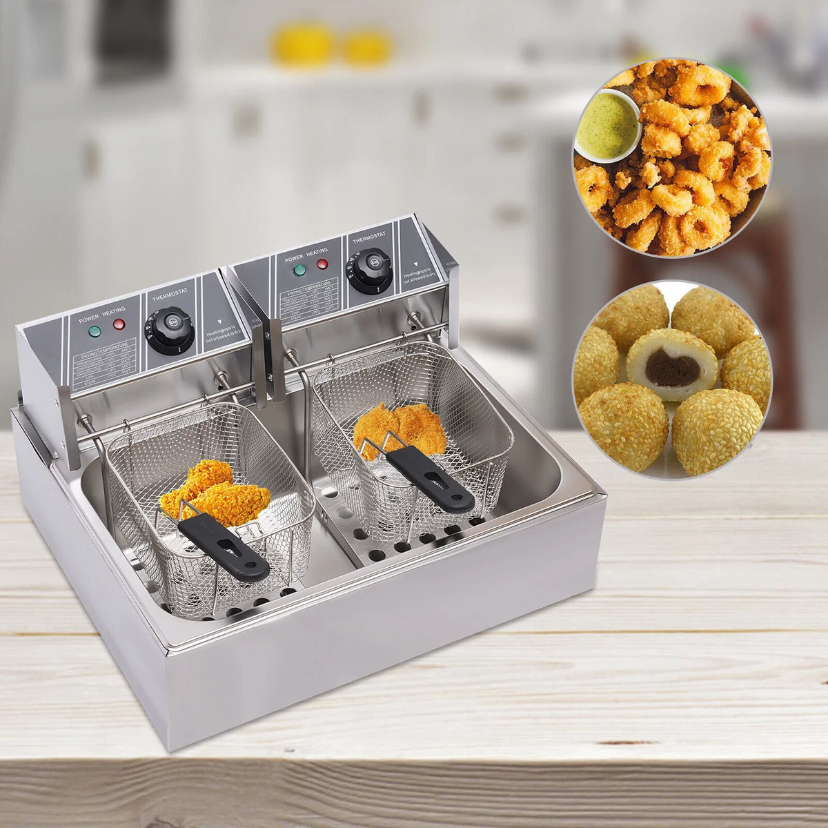 12L 5000W Single Tank Electric Deep Fryer with Temperature Control W36512