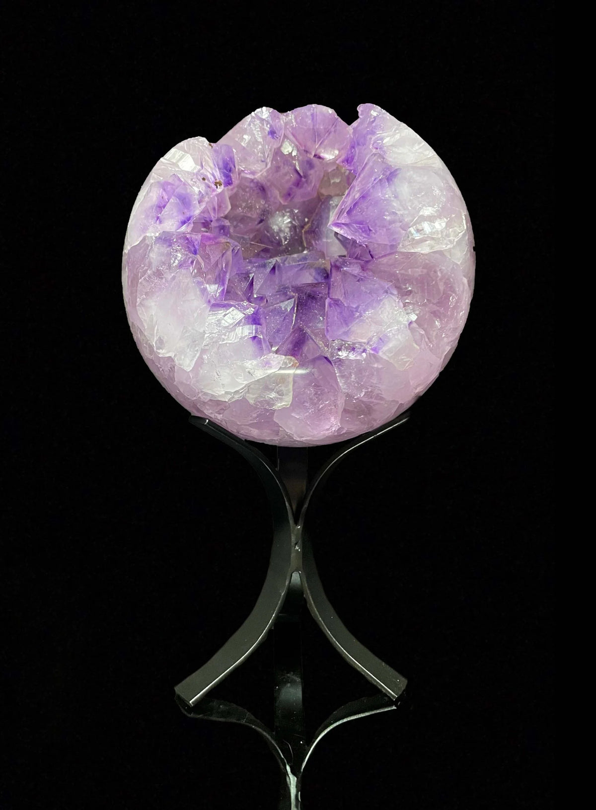 Hand-Carved Amethyst Sphere 5.01 Lb. J828