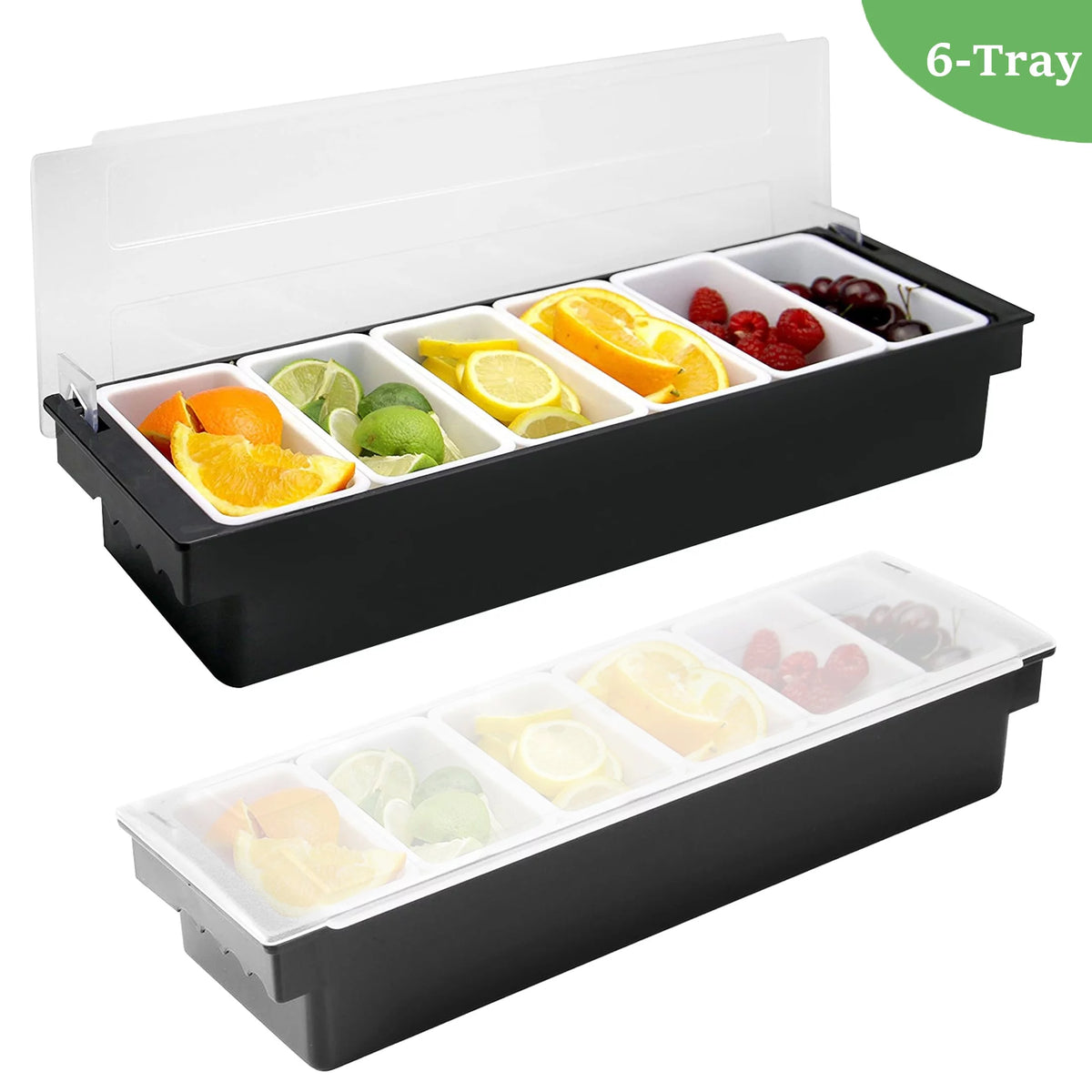 3/4/5/6 Tray Condiment Server with Lid Z37677