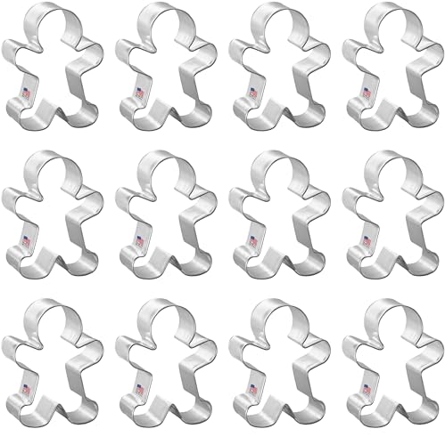 12 Count 2.5 Inch Gingerbread Boy Cookie Cutters D1015