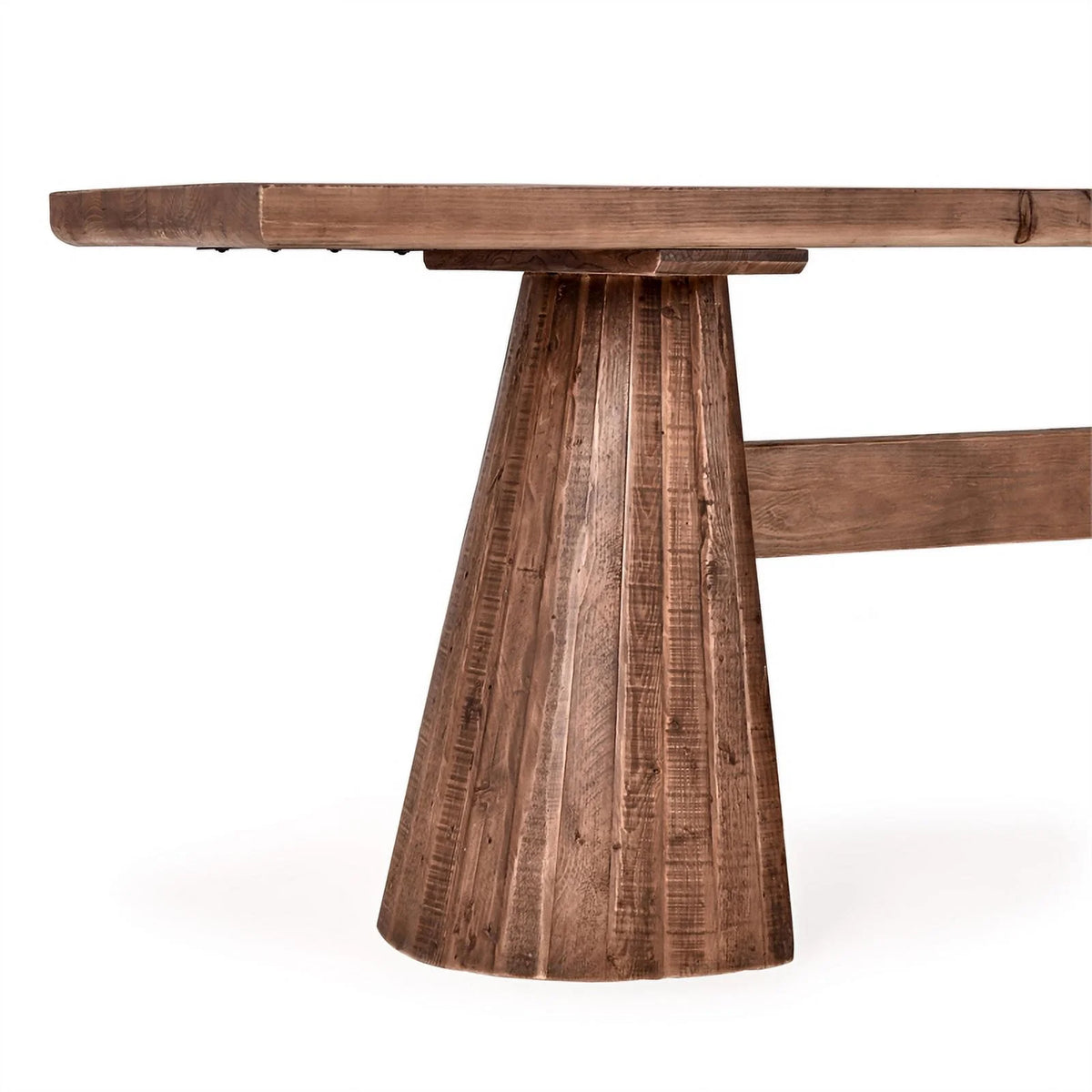 118" Reclaimed Pine Wood Counter Table Rustic Brown Y487