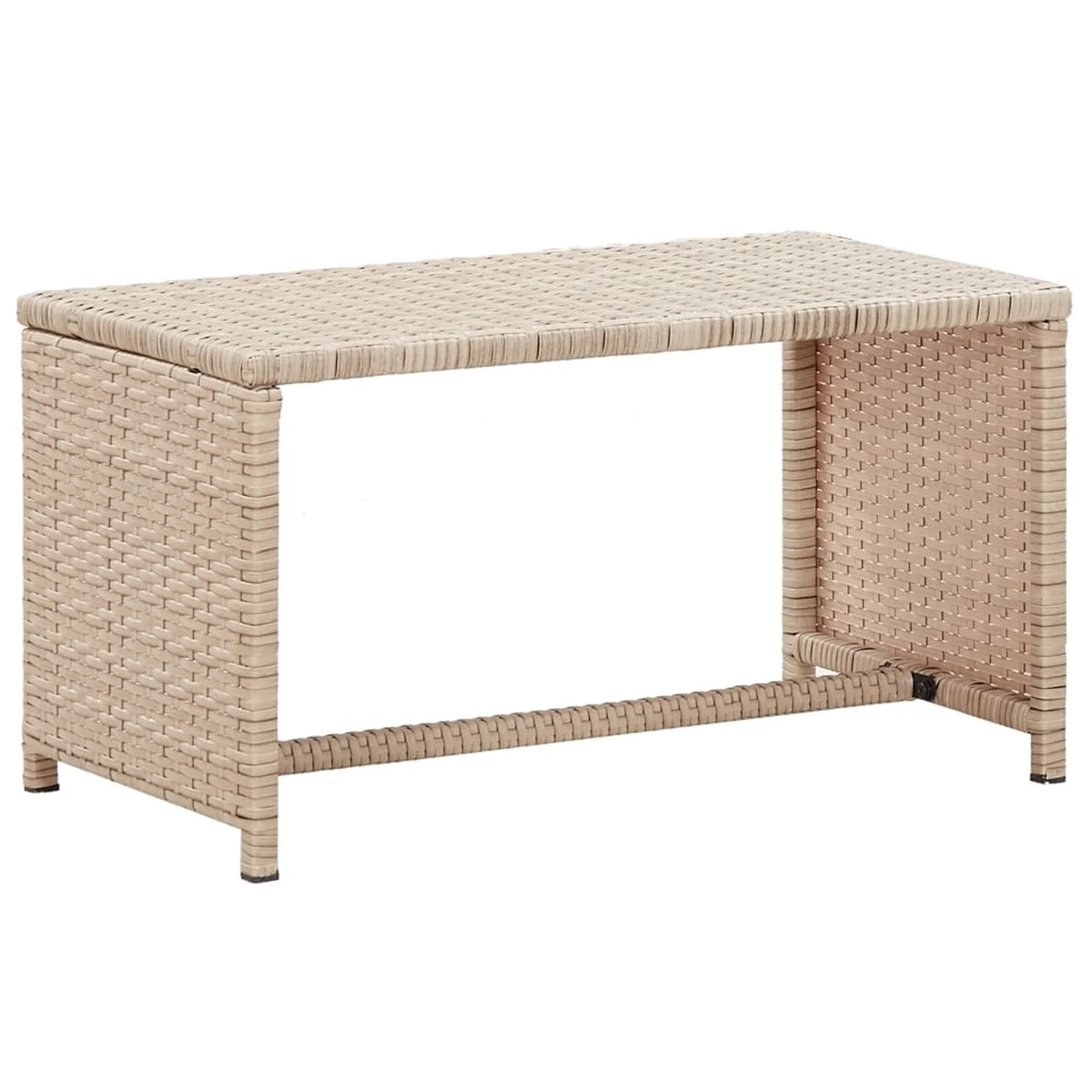 Beige Poly Rattan Coffee Table Q772
