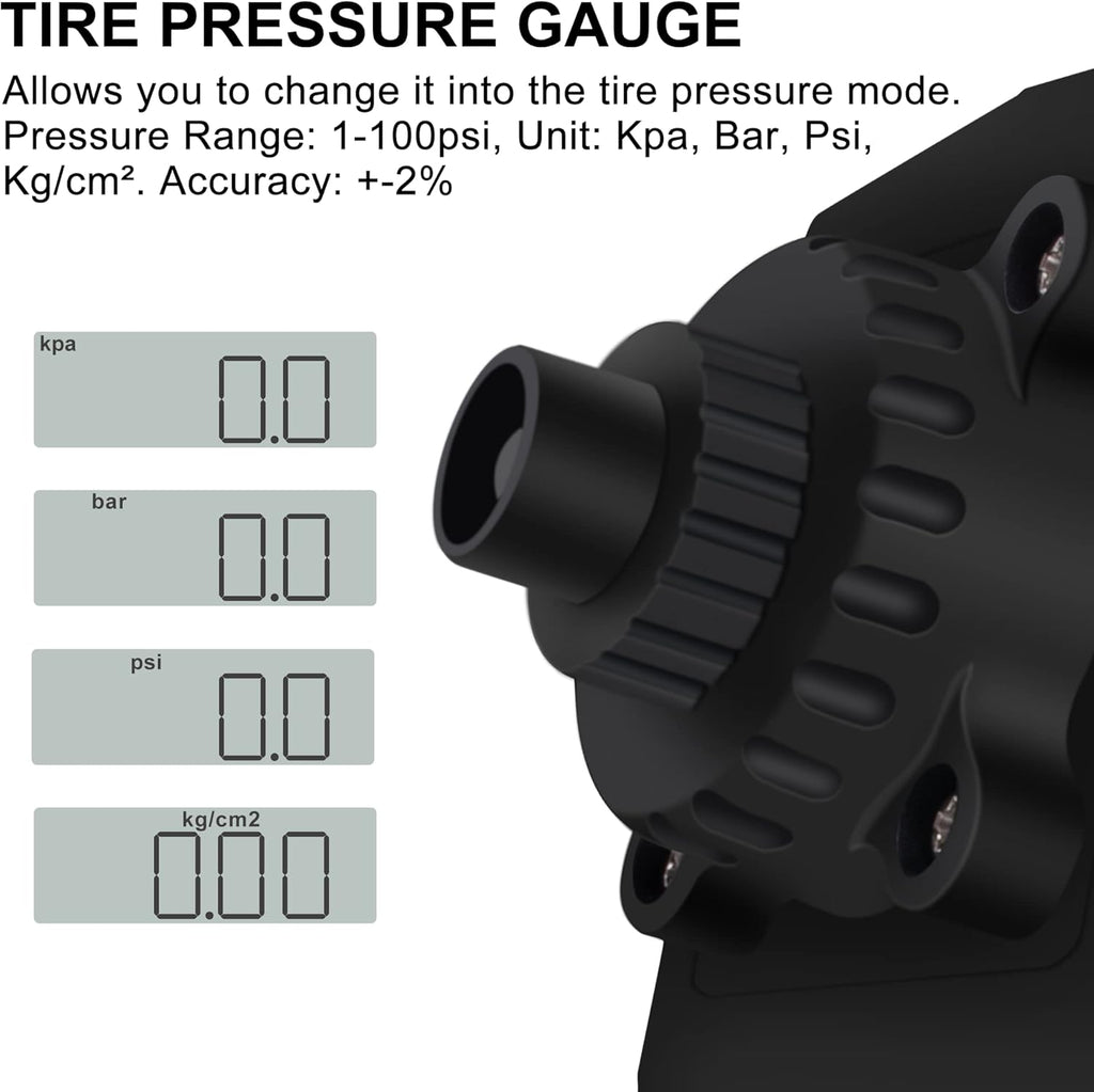 1/2 Digital Torque Adapter Converter with Tire Pressure Gauge F2972