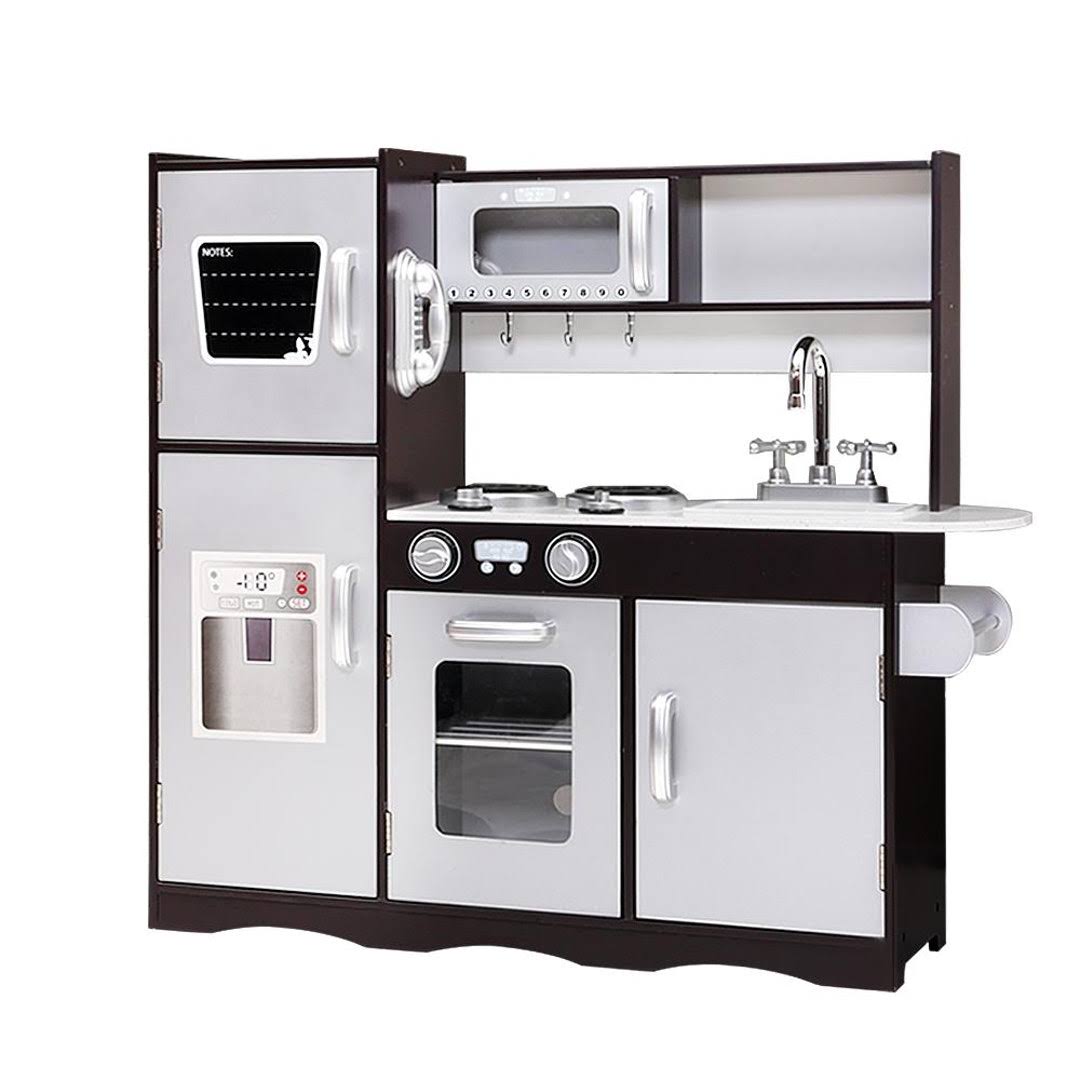 Black Kids Kitchen Set Pretend Play Food Toys H26450