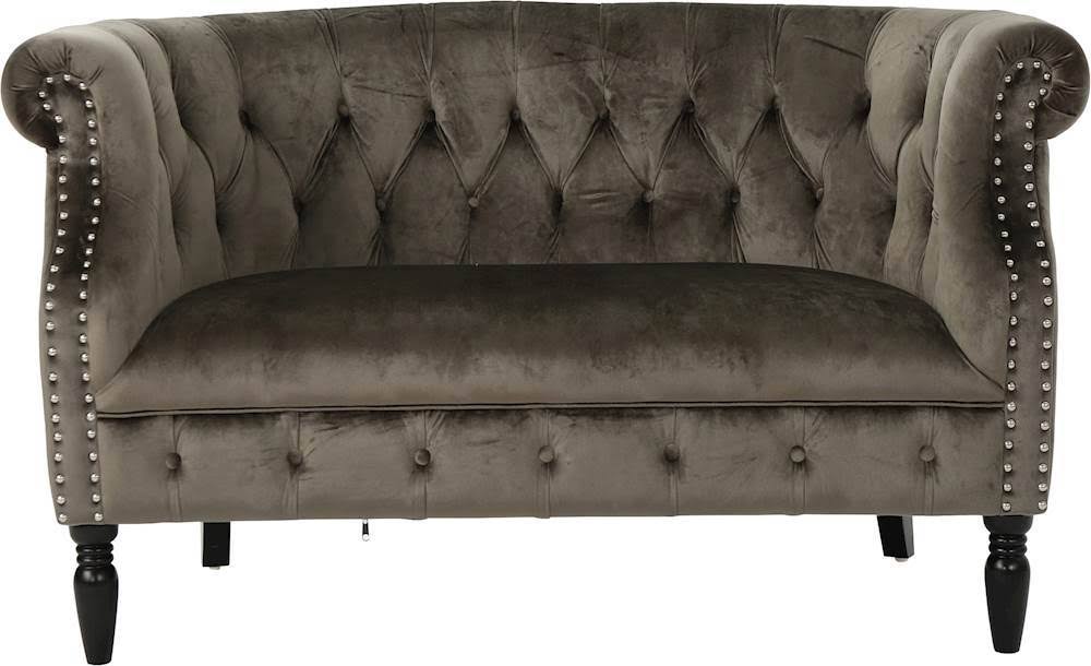 Gray Velvet Loveseat Y365