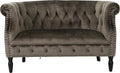 Gray Velvet Loveseat Y365