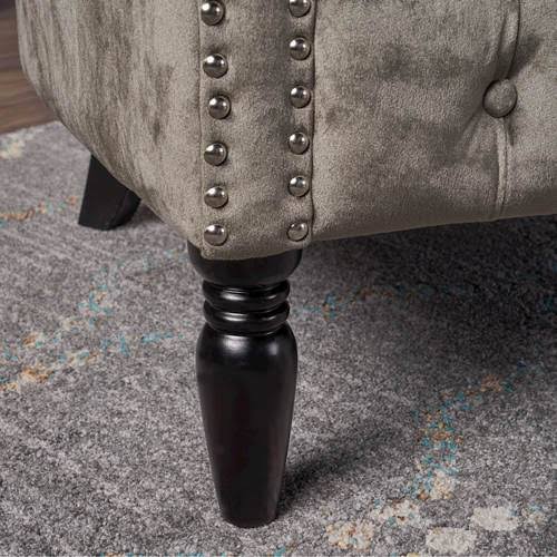 Gray Velvet Loveseat Y365