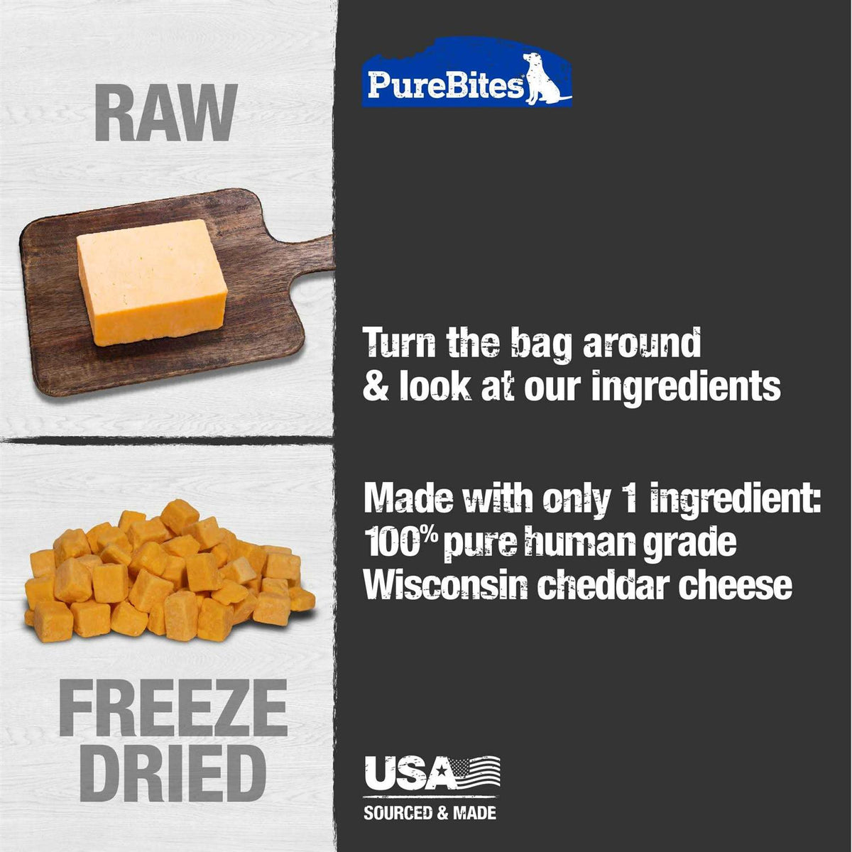 Cheddar Cheese Freeze Dried Dog Treats Q5621