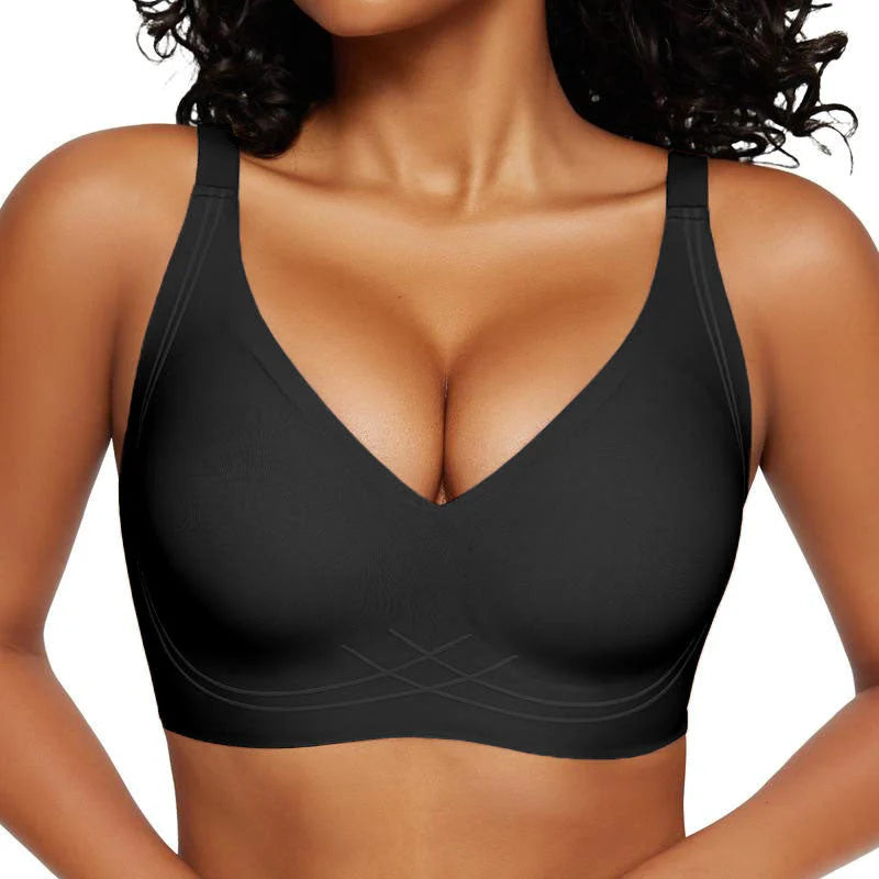 Wireless Push-Up Bra with Wide Straps N585530