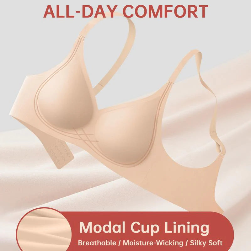 Wireless Push-Up Bra with Wide Straps N585530