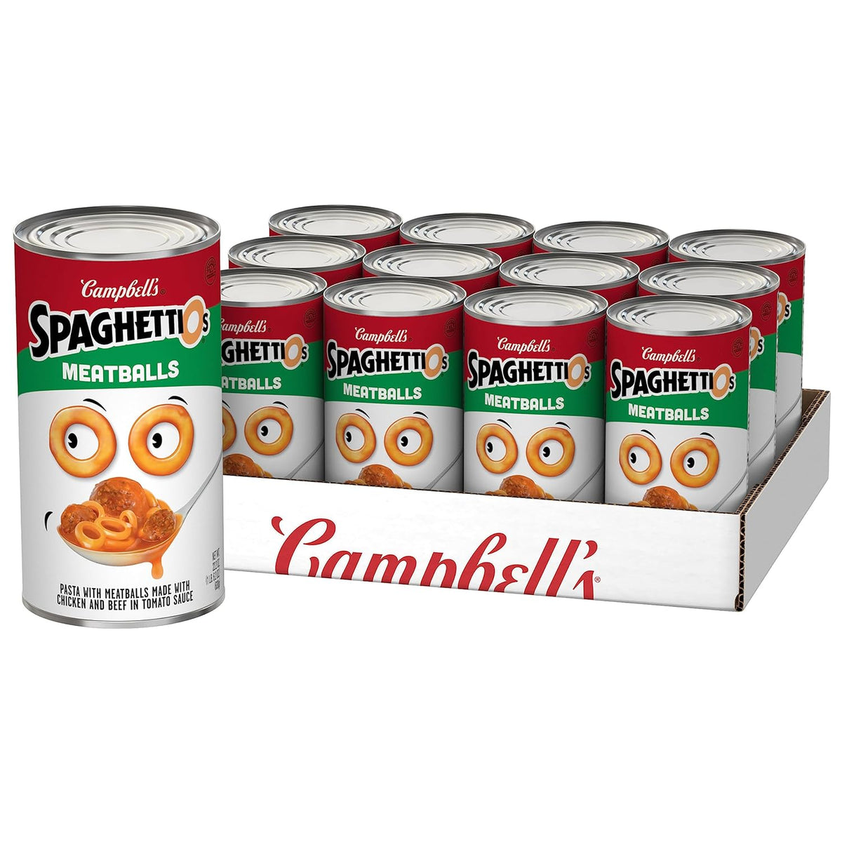 22.2 oz Canned Pasta with Meatballs (Pack of 12) F544615