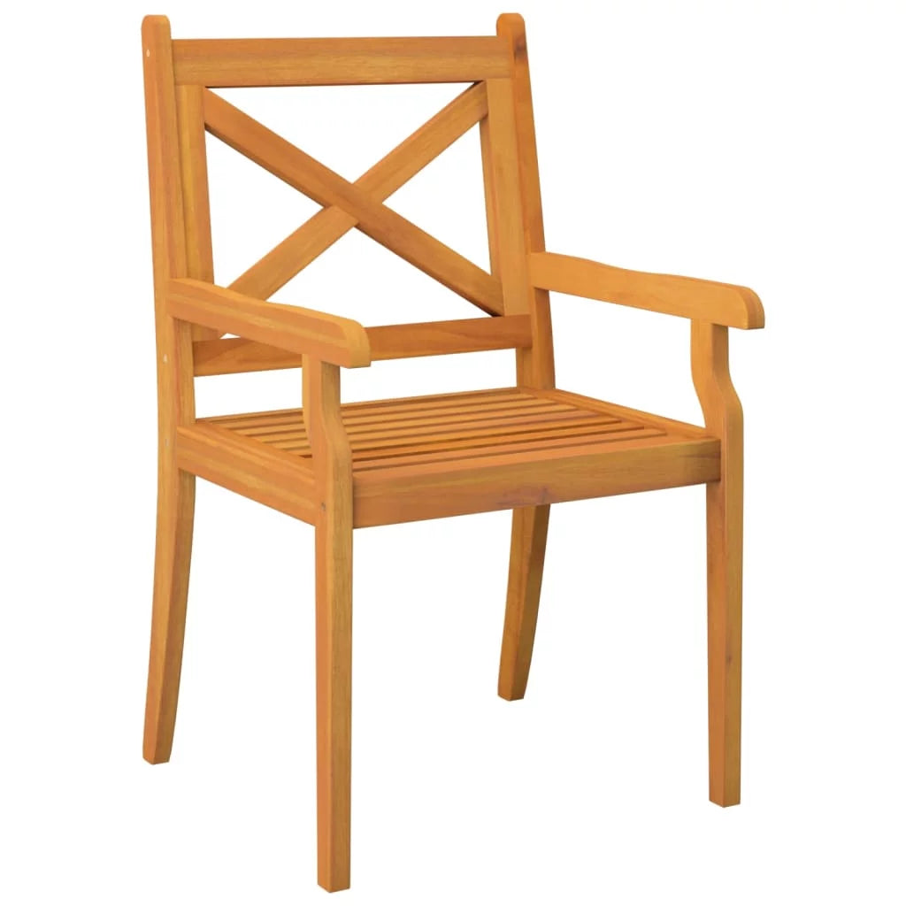 4 pcs Solid Wood Acacia Patio Dining Chairs T281500