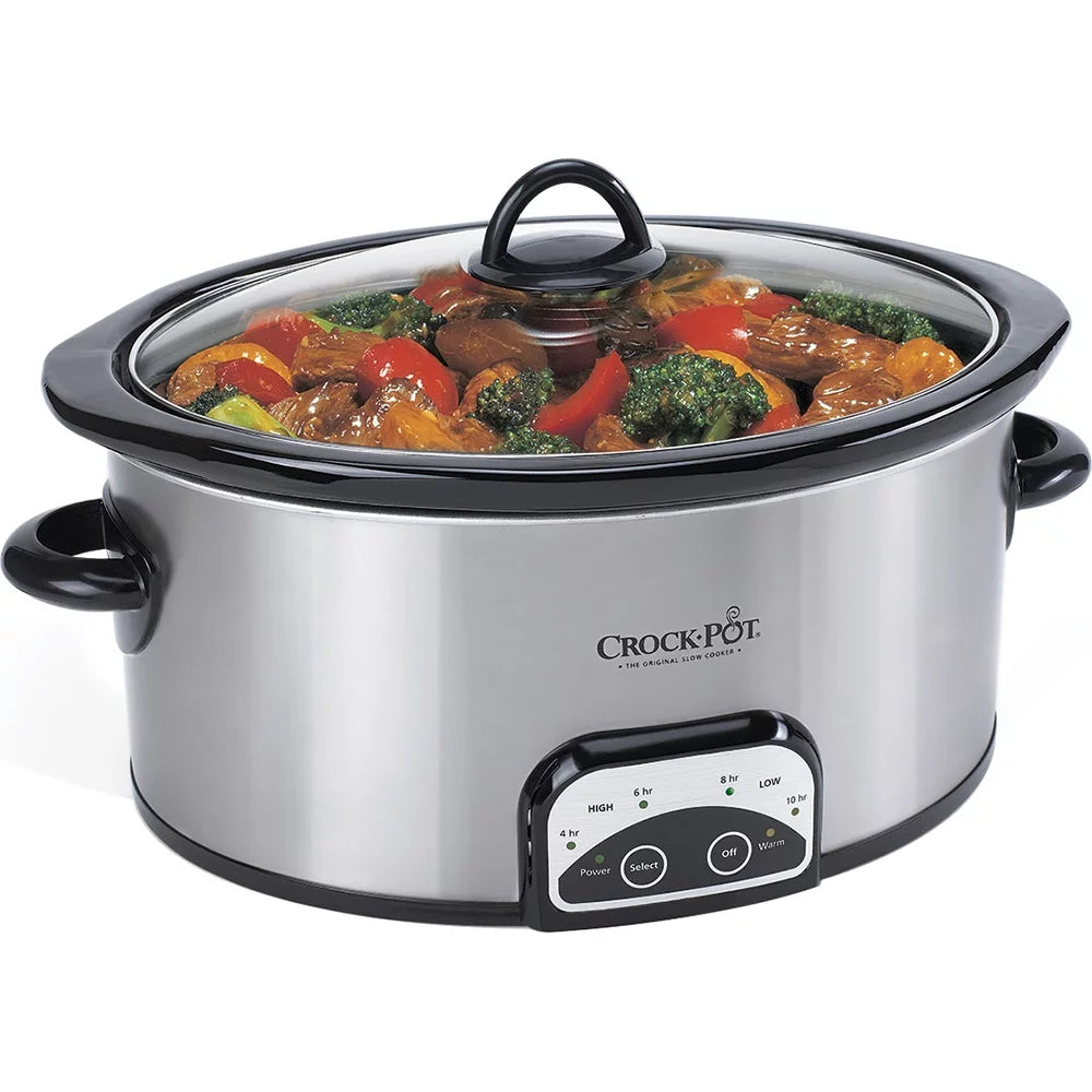 6 Quart Brushed Stainless Steel Slow Cooker W3521