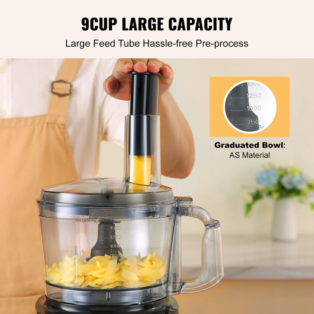 9-Cup 600W Food Processor Vegetable Chopper W6052