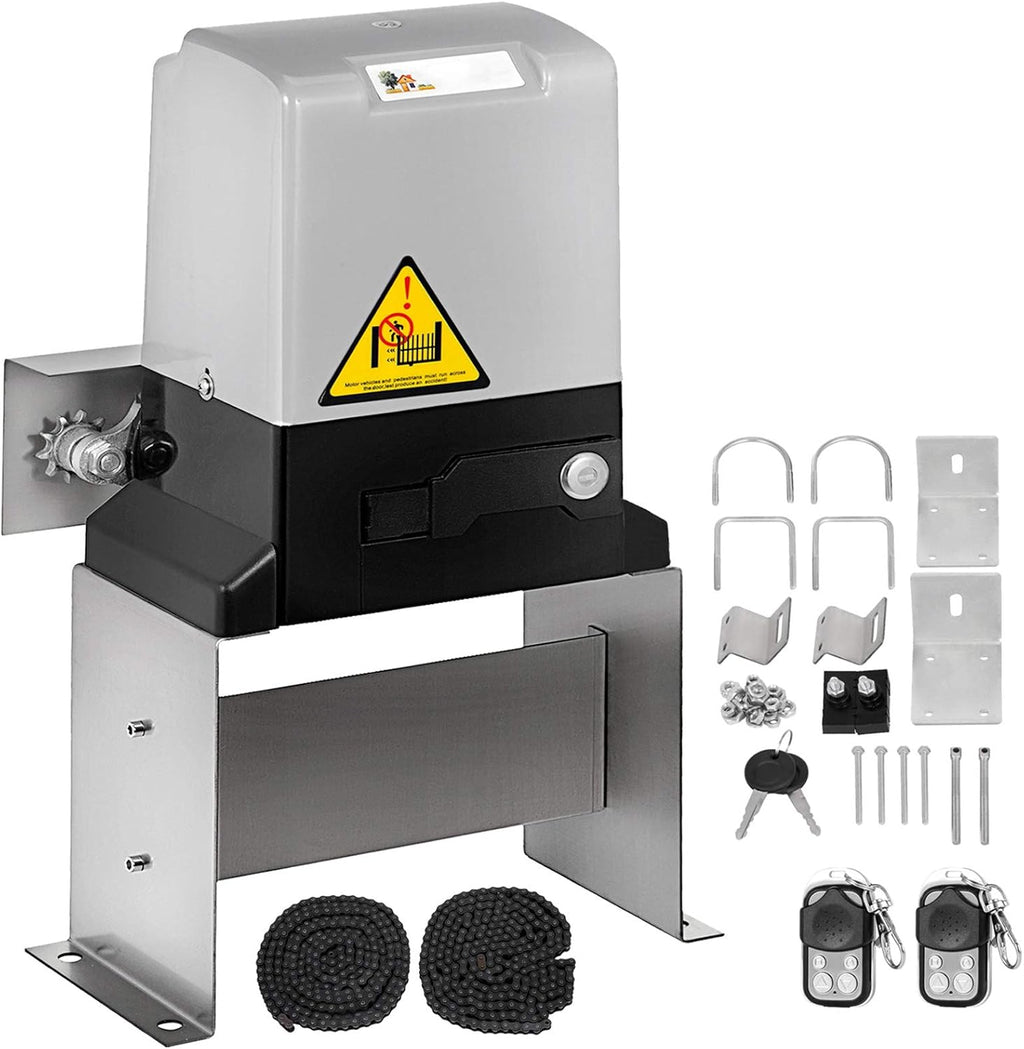 Sliding Gate Opener with 2 Remote Controls, Gate Operator Hardware Kit X522