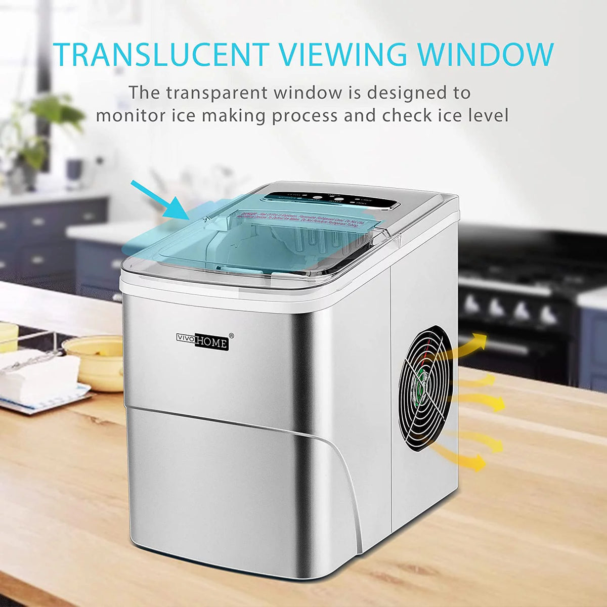 Black Countertop Ice Maker with Ice Scoop K232626