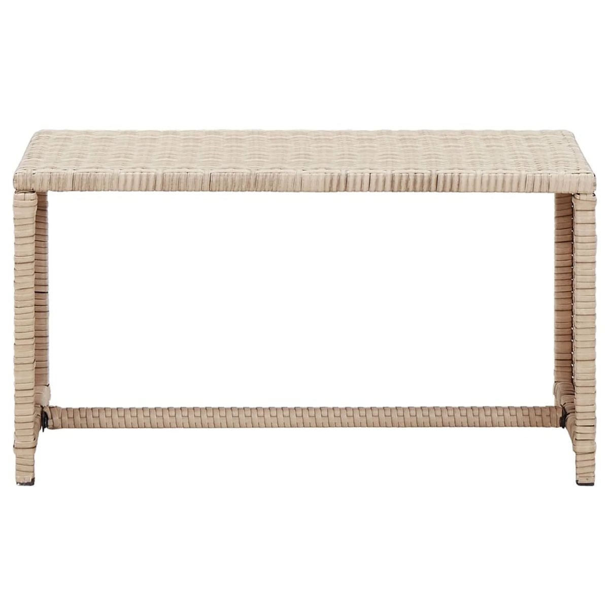 Beige Poly Rattan Coffee Table Q772