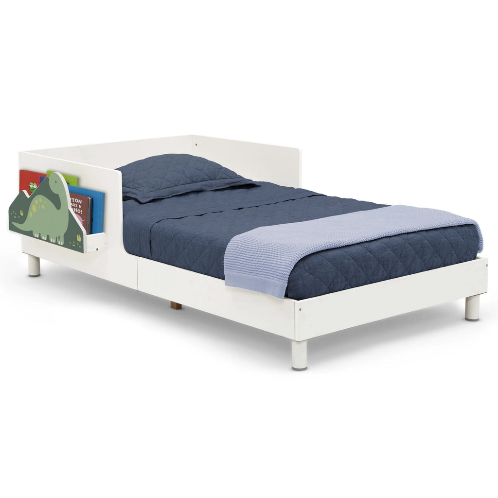 White Toddler Bed with Interchangeable Shelf W904238