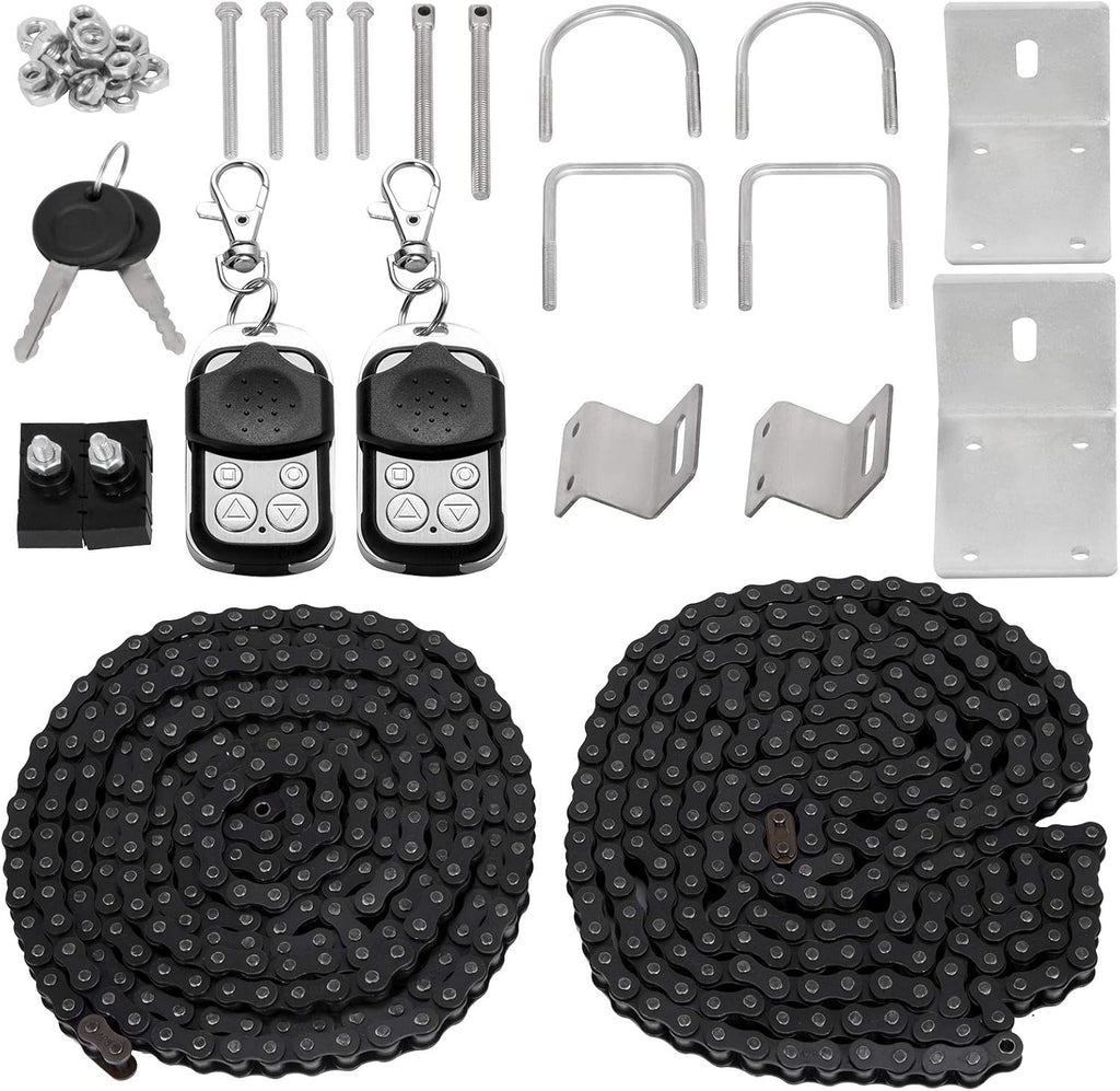 Sliding Gate Opener with 2 Remote Controls, Gate Operator Hardware Kit X522