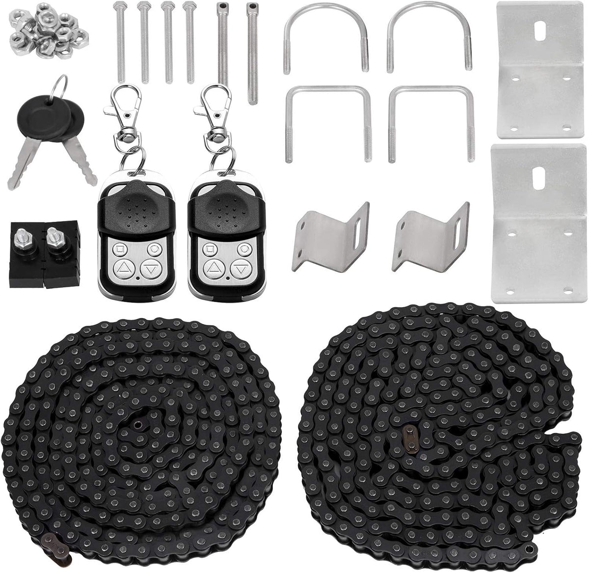 Sliding Gate Opener with 2 Remote Controls, Gate Operator Hardware Kit X522