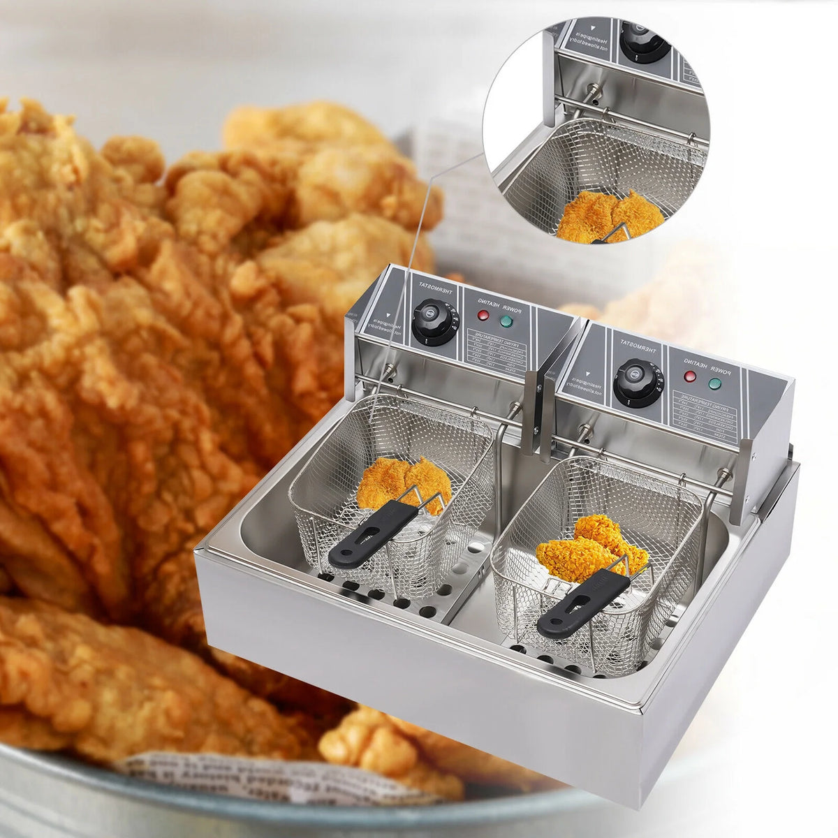 12L 5000W Single Tank Electric Deep Fryer with Temperature Control W36512